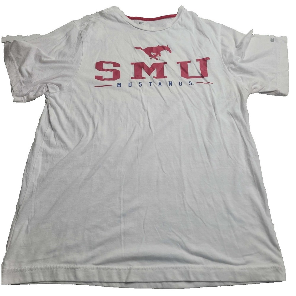 Colosseum SMU Mustangs Southern Methodist University T-Shirt Men's Medium‎ White